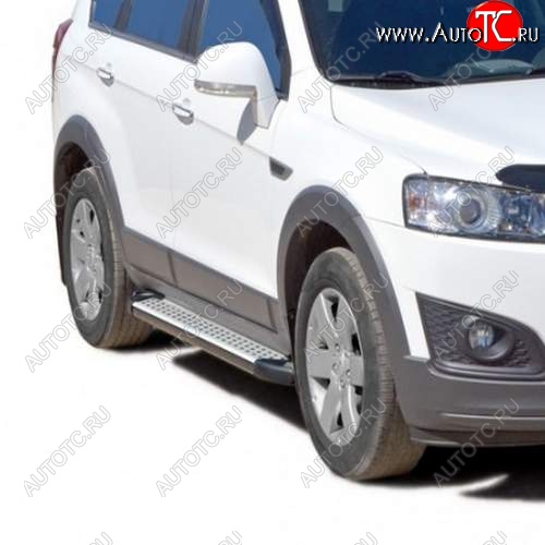 29 899 р. Порожки для ног Бумер (алюминий)  Chevrolet Captiva (2011-2013) 1-ый рестайлинг  с доставкой в г. Воронеж