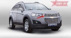 4 589 р. Декоративный элемент решетки радиатора Souz-96 (d16) Chevrolet Captiva 2-ой рестайлинг (2013-2016)  с доставкой в г. Воронеж. Увеличить фотографию 1