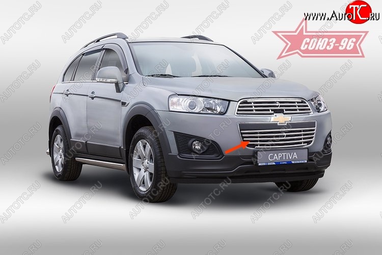 4 337 р. Декоративный элемент воздухозаборника Souz-96 (d16) Chevrolet Captiva 2-ой рестайлинг (2013-2016)  с доставкой в г. Воронеж