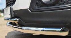 18 399 р. Защита переднего бампера (2 трубыØ63 и 42 мм, нержавейка) SLITKOFF  Chevrolet Captiva (2013-2016) 2-ой рестайлинг  с доставкой в г. Воронеж. Увеличить фотографию 3