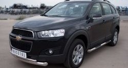 18 699 р. Защита переднего бампера (2 трубыØ76 и 42 мм, нержавейка) SLITKOFF  Chevrolet Captiva (2011-2013) 1-ый рестайлинг  с доставкой в г. Воронеж. Увеличить фотографию 4