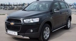 25 999 р. Защита переднего бампера (2 трубыØ75х42 мм, нержавейка) Russtal Chevrolet Captiva 1-ый рестайлинг (2011-2013)  с доставкой в г. Воронеж. Увеличить фотографию 4