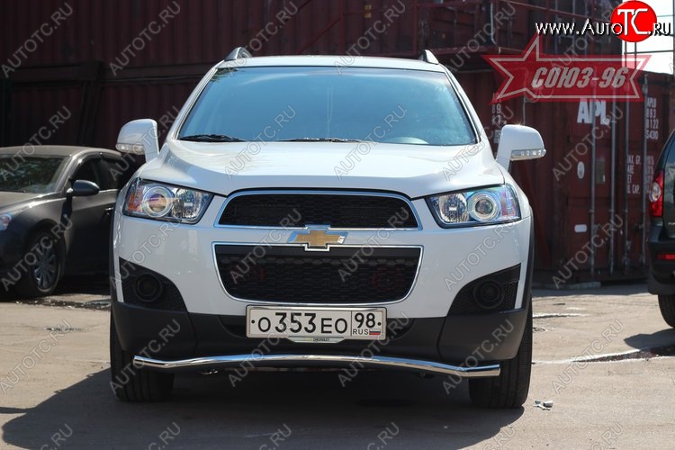 16 469 р. Защита переднего бампера одинарная Souz-96 Premium (d60) Chevrolet Captiva 1-ый рестайлинг (2011-2013)  с доставкой в г. Воронеж