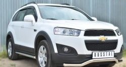 15 449 р. Защита переднего бампера (Ø63 мм волна, нержавейка) SLITKOFF Chevrolet Captiva 2-ой рестайлинг (2013-2016)  с доставкой в г. Воронеж. Увеличить фотографию 4