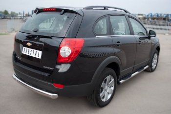 14 299 р. Защита порогов из трубы d76 мм с пластиковыми вставками для ног Russtal v2 Chevrolet Captiva 1-ый рестайлинг (2011-2013)  с доставкой в г. Воронеж. Увеличить фотографию 4