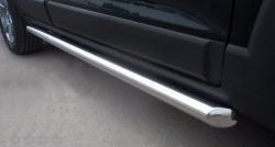52 999 р. Защита порогов из круглой трубы диаметром 63 мм Russtal Chevrolet Captiva 1-ый рестайлинг (2011-2013) (Защита порогов с со скосами на торцах (вариант 1))  с доставкой в г. Воронеж. Увеличить фотографию 2