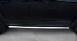 52 999 р. Защита порогов из круглой трубы диаметром 63 мм Russtal Chevrolet Captiva 1-ый рестайлинг (2011-2013) (Защита порогов с со скосами на торцах (вариант 1))  с доставкой в г. Воронеж. Увеличить фотографию 3
