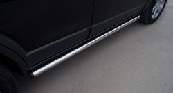 52 999 р. Защита порогов из круглой трубы диаметром 63 мм Russtal Chevrolet Captiva 1-ый рестайлинг (2011-2013) (Защита порогов с со скосами на торцах (вариант 1))  с доставкой в г. Воронеж. Увеличить фотографию 5