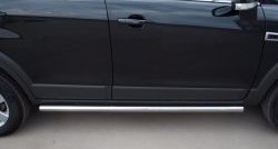 52 999 р. Защита порогов из круглой трубы диаметром 63 мм Russtal Chevrolet Captiva 1-ый рестайлинг (2011-2013) (Защита порогов с со скосами на торцах (вариант 1))  с доставкой в г. Воронеж. Увеличить фотографию 11