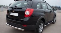 83 999 р. Защита порогов с пластиковыми вставками для ног из круглой трубы диаметром 76 мм Russtal Chevrolet Captiva 1-ый рестайлинг (2011-2013) (Защита порогов с со скосами на торцах (вариант 1))  с доставкой в г. Воронеж. Увеличить фотографию 12