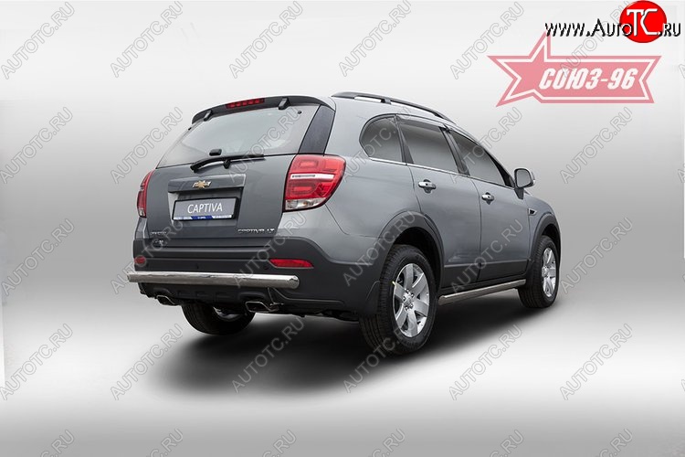 14 039 р. Защита заднего бампера Souz-96 рестайлинг (овал 75х42) Chevrolet Captiva 1-ый рестайлинг (2011-2013)  с доставкой в г. Воронеж