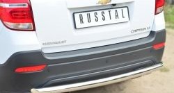15 349 р. Одинарная защита заднего бампера из трубы диаметром 63 мм (рестайлинг) SLITKOFF  Chevrolet Captiva (2013-2016) 2-ой рестайлинг  с доставкой в г. Воронеж. Увеличить фотографию 2