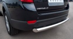15 549 р. Одинарная защита заднего бампера из трубы диаметром 76 мм SLITKOFF Chevrolet Captiva 1-ый рестайлинг (2011-2013)  с доставкой в г. Воронеж. Увеличить фотографию 2