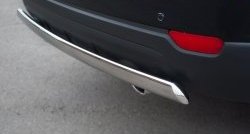 4 999 р. Защита заднего бампера (Ø75x42 мм, нержавейка) Russtal Chevrolet Captiva 1-ый рестайлинг (2011-2013)  с доставкой в г. Воронеж. Увеличить фотографию 3