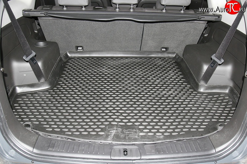 5 189 р. Коврик в багажник (длинная база) Element (полиуретан) Chevrolet Captiva 1-ый рестайлинг (2011-2013)  с доставкой в г. Воронеж