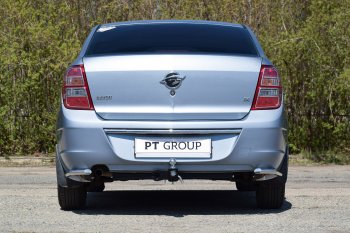 9 559 р. Защита заднего бампера PT GROUP угловая Ø38мм (НПС) CHEVROLET Cobalt 2019-  Chevrolet Cobalt (2019-2023) седан 2-ой рестайлинг (Нержавейка)  с доставкой в г. Воронеж. Увеличить фотографию 4