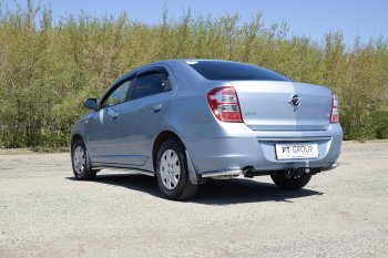 9 559 р. Защита заднего бампера PT GROUP угловая Ø38мм (НПС) CHEVROLET Cobalt 2019-  Chevrolet Cobalt (2019-2023) седан 2-ой рестайлинг (Нержавейка)  с доставкой в г. Воронеж. Увеличить фотографию 5