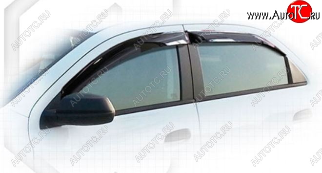 2 199 р. Дефлектора окон CA-Plastiс Chevrolet Cobalt седан дорестайлинг (2011-2016) (Classic полупрозрачный, Без хром.молдинга)  с доставкой в г. Воронеж