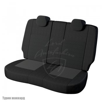5 299 р. Чехлы для сидений Lord Autofashion Турин (жаккард) Chevrolet Cobalt седан дорестайлинг (2011-2016) (Черный, вставка Мокка)  с доставкой в г. Воронеж. Увеличить фотографию 2