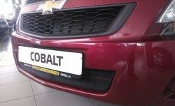 2 089 р. Нижняя сетка на бампер Russtal (черная) Chevrolet Cobalt седан дорестайлинг (2011-2016)  с доставкой в г. Воронеж. Увеличить фотографию 3