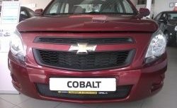 2 089 р. Нижняя сетка на бампер Russtal (черная) Chevrolet Cobalt седан дорестайлинг (2011-2016)  с доставкой в г. Воронеж. Увеличить фотографию 7