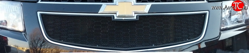1 469 р. Сетка в решетку радиатора Russtal Chevrolet Cobalt седан дорестайлинг (2011-2016) (черная)  с доставкой в г. Воронеж