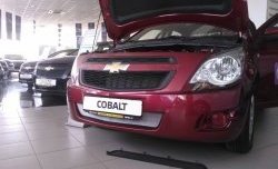2 189 р. Нижняя сетка на бампер Russtal (хром) Chevrolet Cobalt седан дорестайлинг (2011-2016)  с доставкой в г. Воронеж. Увеличить фотографию 3