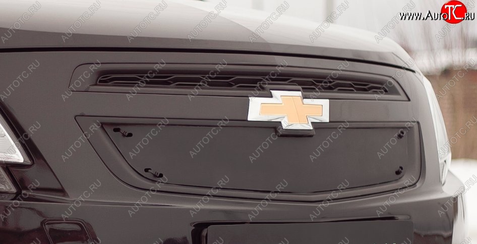 1 599 р. Зимняя заглушка решетки радиатора и переднего бампера РА Chevrolet Cobalt седан дорестайлинг (2011-2016)  с доставкой в г. Воронеж