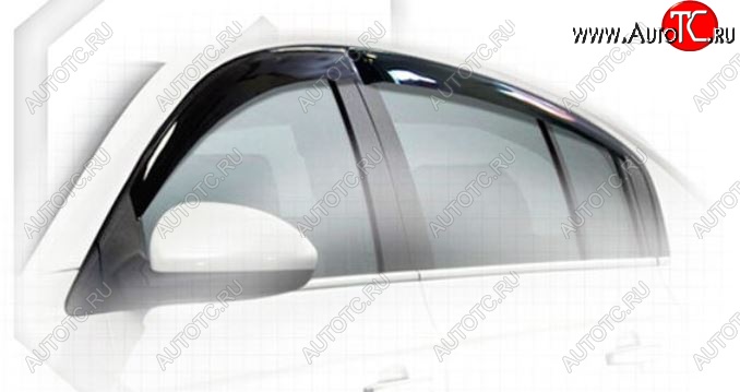 2 079 р. Дефлектора окон CA-Plastiс Chevrolet Cruze J305 хэтчбек дорестайлинг (2009-2012) (Classic полупрозрачный, Без хром.молдинга)  с доставкой в г. Воронеж