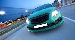 3 529 р. Радиаторная решётка (дорестайлинг) Sport v2 Chevrolet Cruze J300 седан рестайлинг (2012-2015) (Неокрашенная)  с доставкой в г. Воронеж. Увеличить фотографию 4