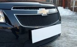 1 469 р. Нижняя сетка на бампер Russtal (черная) Chevrolet Cruze J300 седан рестайлинг (2012-2015)  с доставкой в г. Воронеж. Увеличить фотографию 2