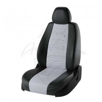 Чехлы для сидений Lord Autofashion Денвер (экокожа) Chevrolet Cruze J300 седан рестайлинг (2012-2015) (Черный, вставка белая)
