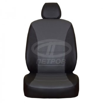 5 699 р. Чехлы на сиденья (экокожа) ПЕТРОВ Орегон Chevrolet Cruze J300 седан дорестайлинг (2009-2012) (черный/серый)  с доставкой в г. Воронеж. Увеличить фотографию 2