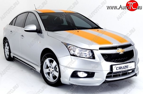 3 999 р. Накладка на передний бампер Extrime Chevrolet Cruze J305 хэтчбек дорестайлинг (2009-2012) (Неокрашенная)  с доставкой в г. Воронеж