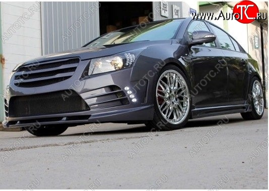 9 299 р. Передний бампер MYRIDE STYLE Chevrolet Cruze J300 седан дорестайлинг (2009-2012) (Неокрашенный)  с доставкой в г. Воронеж