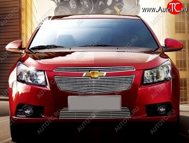 6 749 р. Декоративные вставки решетки радиатора и переднего бампера CT  Chevrolet Cruze ( J300,  J308,  J305) (2012-2015) седан рестайлинг, универсал рестайлинг, хэтчбек рестайлинг (Неокрашенная)  с доставкой в г. Воронеж