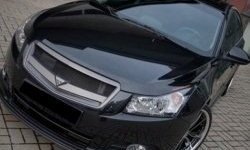 2 999 р. Решётка радиатора Road Runs style Chevrolet Cruze J300 седан дорестайлинг (2009-2012) (Неокрашенная)  с доставкой в г. Воронеж. Увеличить фотографию 2