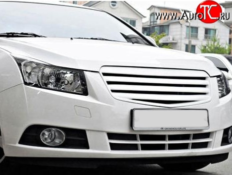 2 999 р. Решётка радиатора Mercedes Style Chevrolet Cruze J300 седан дорестайлинг (2009-2012) (Неокрашенная)  с доставкой в г. Воронеж