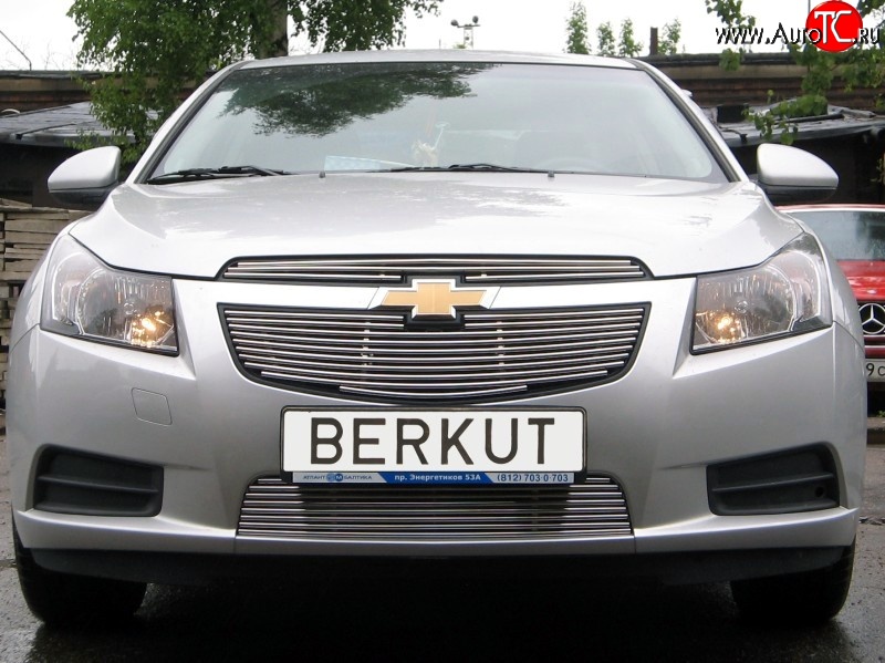 5 999 р. Декоративная вставка решетки радиатора Berkut Chevrolet Cruze J300 седан рестайлинг (2012-2015)  с доставкой в г. Воронеж