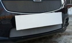 1 559 р. Нижняя сетка на бампер Russtal (хром) Chevrolet Cruze J300 седан рестайлинг (2012-2015)  с доставкой в г. Воронеж. Увеличить фотографию 5