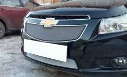 1 559 р. Нижняя сетка на бампер Russtal (хром) Chevrolet Cruze J300 седан рестайлинг (2012-2015)  с доставкой в г. Воронеж. Увеличить фотографию 6