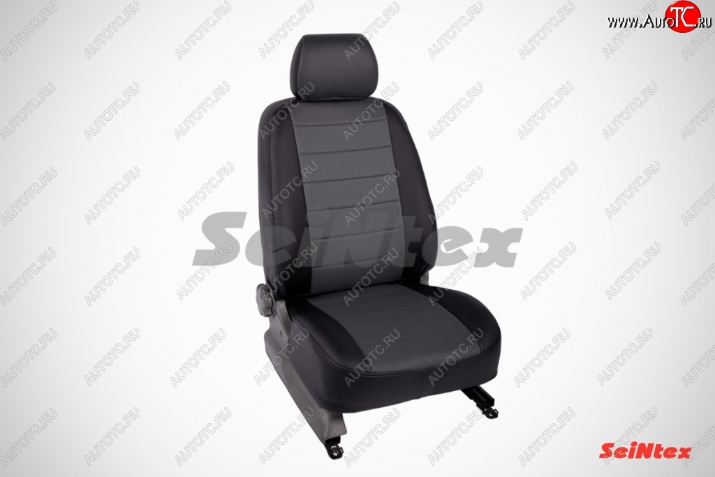 5 999 р. Чехлы для сидений SeiNtex (экокожа)  Chevrolet Cruze ( J300,  J305) (2009-2015) седан дорестайлинг, хэтчбек дорестайлинг, седан рестайлинг, хэтчбек рестайлинг (Серый цвет)  с доставкой в г. Воронеж
