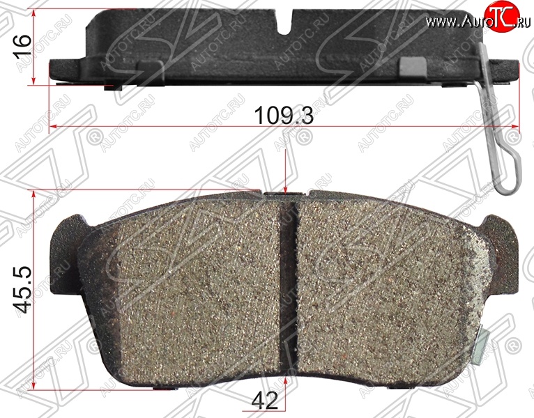 729 р. Колодки тормозные SAT (передние)  Toyota Passo  1 (2004-2010)  с доставкой в г. Воронеж
