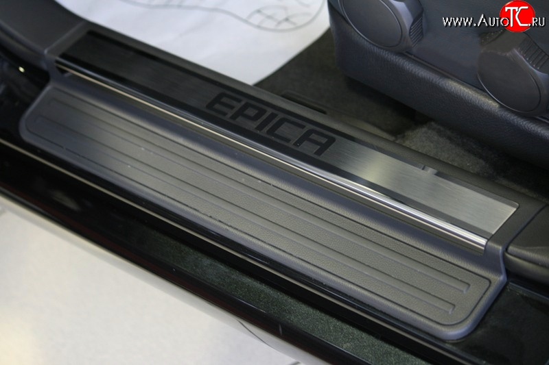 2 339 р. Комплект накладок на порожки автомобиля Novline  Chevrolet Epica  V250 (2006-2012)  с доставкой в г. Воронеж