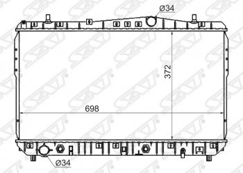 4 649 р. Радиатор двигателя SAT (трубчатый, 1.4/1.6/1.8, МКПП/АКПП) Daewoo Nubira J200 (2003-2008)  с доставкой в г. Воронеж. Увеличить фотографию 1