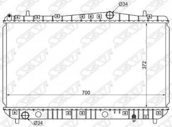 Радиатор двигателя SAT (трубчатый, 1.4/1.6/1.8, МКПП) Chevrolet Rezzo (2000-2008)
