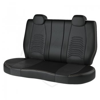 10 899 р. Чехлы для сидений Lord Autofashion Денвер (экокожа)  Chevrolet Lacetti ( седан,  универсал,  хэтчбек) (2002-2013), Daewoo Gentra ( KLAS) (2005-2016) (Чёрный, вставка чёрная)  с доставкой в г. Воронеж. Увеличить фотографию 2