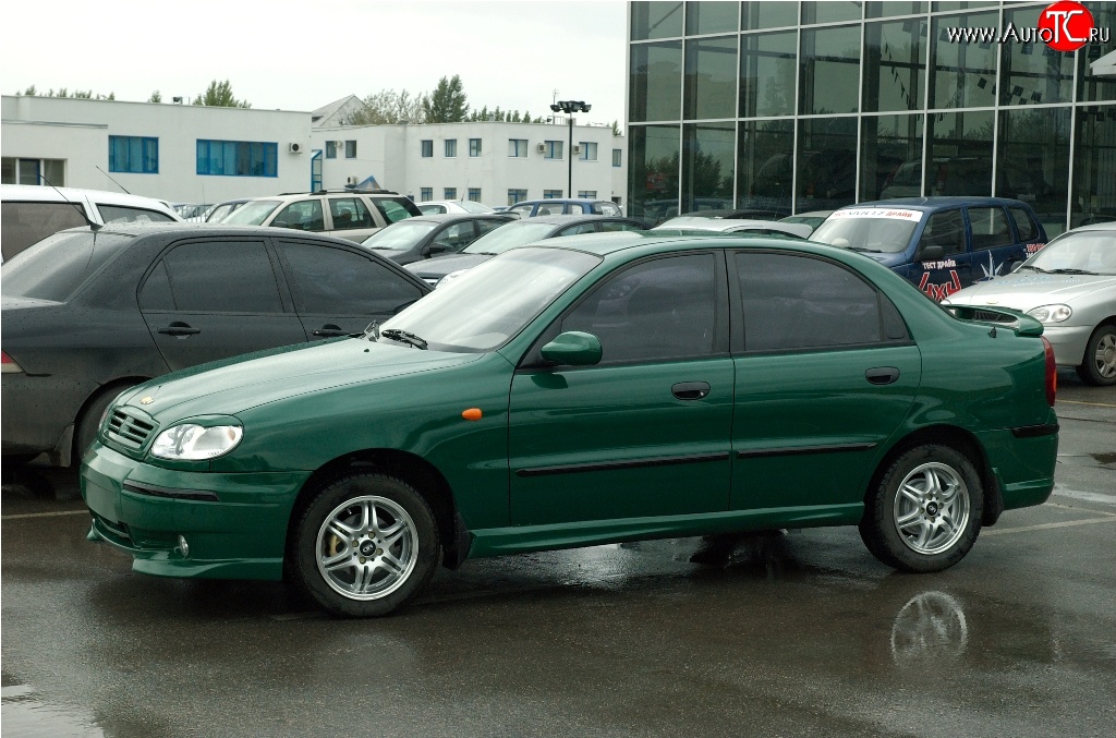 789 р. Комплект молдингов Дельта  Chevrolet Lanos ( T100,  T150,  седан) (1997-2017), Daewoo Sense  Т100 (1997-2008), ЗАЗ Chance ( седан,  хэтчбэк) (2009-2017), ЗАЗ Sens ( седан,  хэтчбэк) (2007-2017) (Неокрашенные)  с доставкой в г. Воронеж