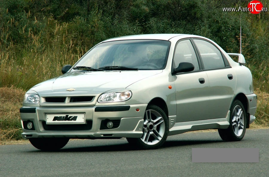 1 849 р. Решётка радиатора Nika Chevrolet Lanos T100 седан (2002-2017) (Неокрашенная)  с доставкой в г. Воронеж