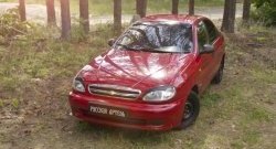 999 р. Накладки на фары RA  Chevrolet Lanos ( T100,  T150,  седан) (1997-2017), Daewoo Sense  Т100 (1997-2008), ЗАЗ Chance ( седан,  хэтчбэк) (2009-2017), ЗАЗ Sens ( седан,  хэтчбэк) (2007-2017) (Неокрашенные)  с доставкой в г. Воронеж. Увеличить фотографию 2